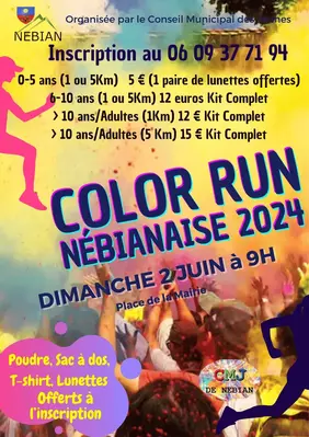 Color Run Nébianaise 2024 / dimanche 2 juin