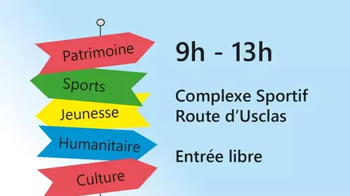  Forum des Associations / Samedi 7 septembre / 9h à 13h / Complexe Sportif Route d'Usclas