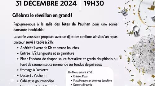 Le Comité des Fêtes vous accueille pour la soirée du nouvel an 2024 !