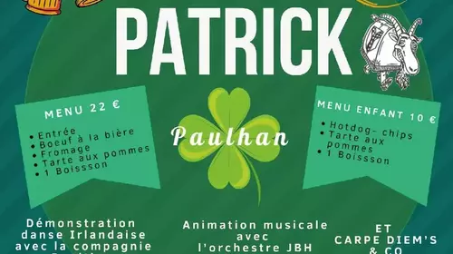 Le Bouc organise la Saint Patrick / 15 mars 2025 / Salle des Fêtes